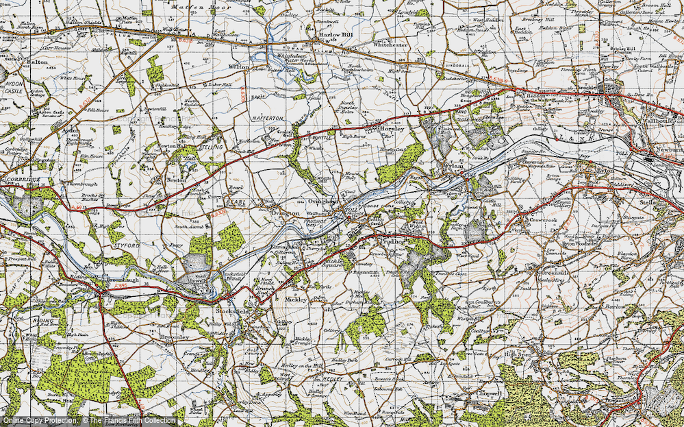 Old Map of Ovingham, 1947 in 1947