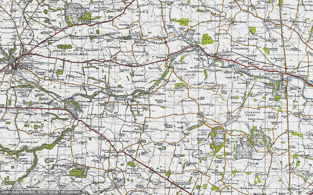 Old Map of Ovington, 1947 in 1947