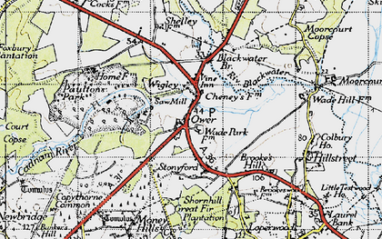 Old map of Ower in 1945