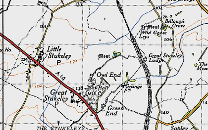 Old map of Owl End in 1946