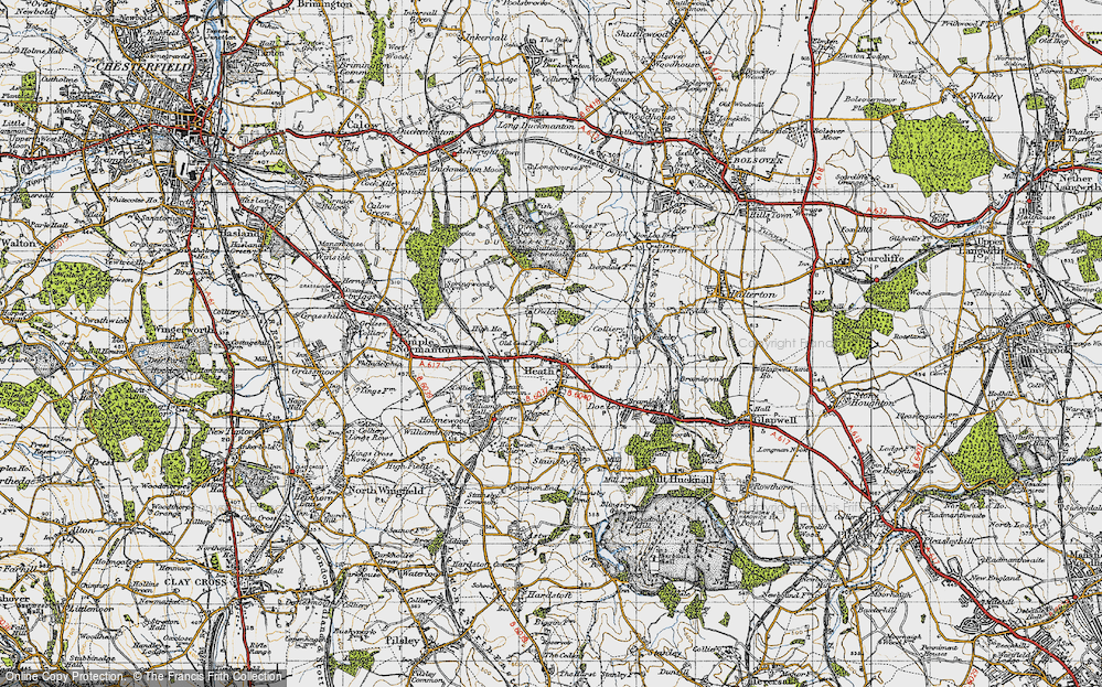 Old Map of Owlcotes, 1947 in 1947