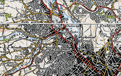 Old map of Owlerton in 1947
