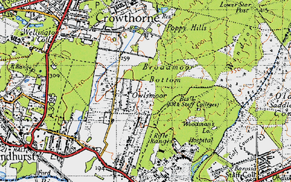 Old map of Owlsmoor in 1940