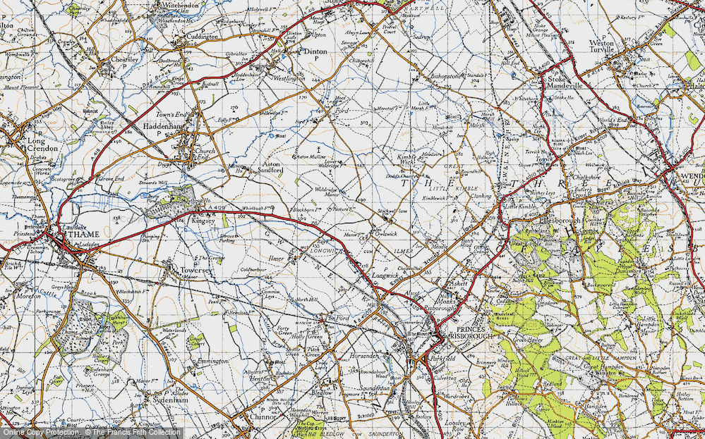 Old Map of Historic Map covering Waldridge Village in 1946