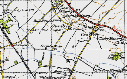Old map of Owmby in 1947