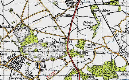 Old map of Owston in 1947