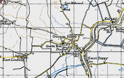 Old map of Owston Ferry in 1947