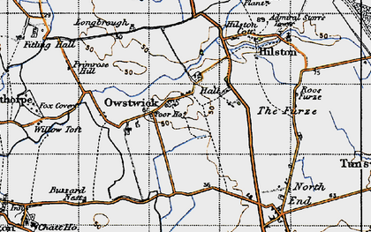 Old map of Owstwick in 1947