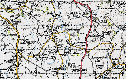 Old map of Oxbridge in 1945
