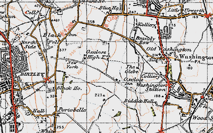 Old map of Oxclose in 1947