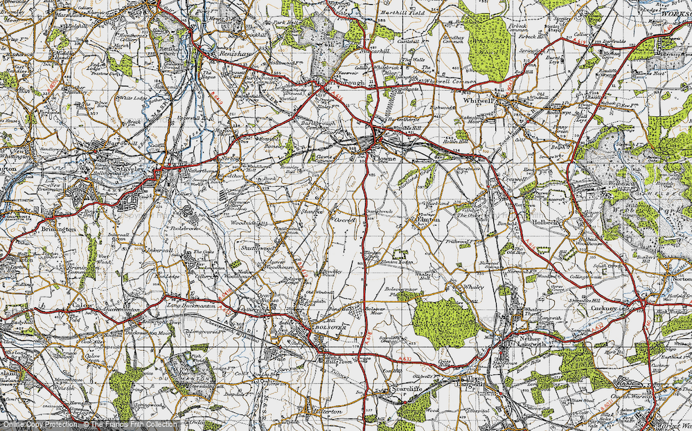 Old Map of Oxcroft Estate, 1947 in 1947