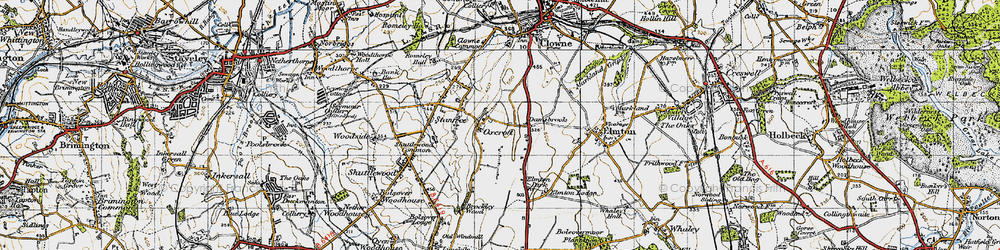 Old map of Oxcroft Estate in 1947