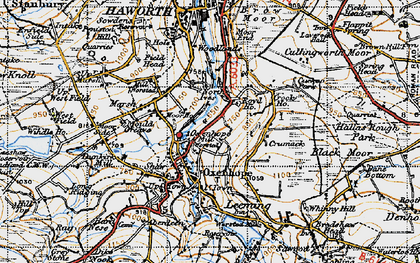 Old map of Oxenhope in 1947