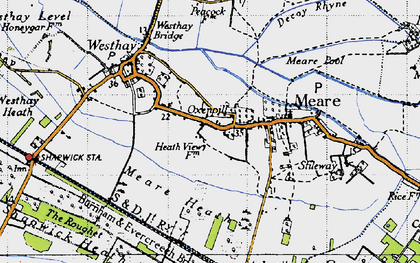Old map of Oxenpill in 1946