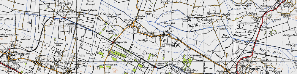 Old map of Oxenpill in 1946