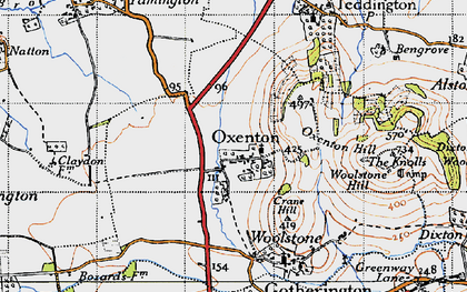 Old map of Oxenton in 1946