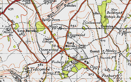 Old map of Oxenwood in 1940