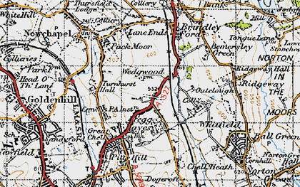 Old map of Oxford in 1946