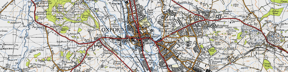 Old map of Oxford in 1946