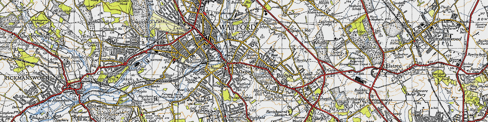 Old map of Oxhey in 1946