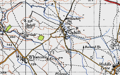 Old map of Burland Ho in 1946