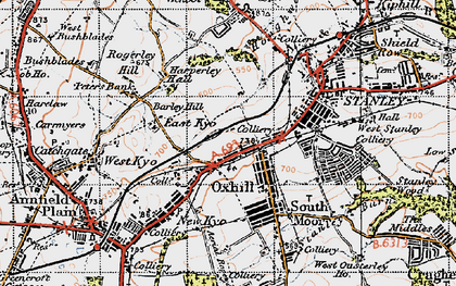 Old map of Oxhill in 1947