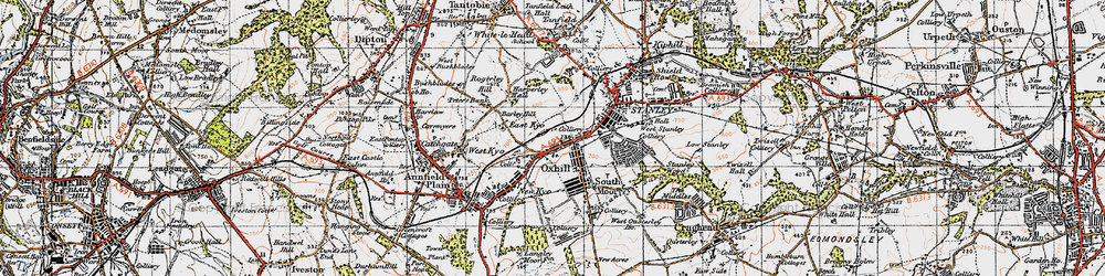 Old map of Oxhill in 1947