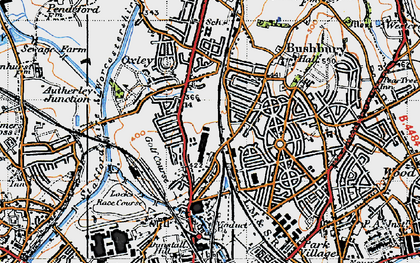 Old map of Oxley in 1946