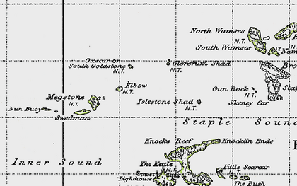 Old map of Oxscar in 1947