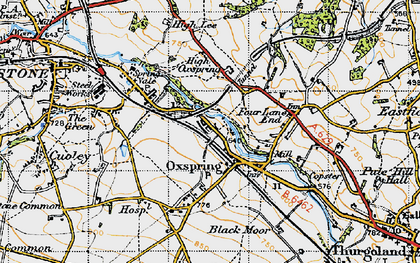 Old map of Oxspring in 1947