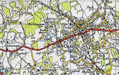 Old map of Oxted in 1946