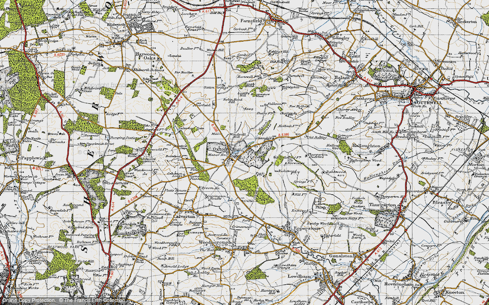 Old Map of Oxton, 1946 in 1946