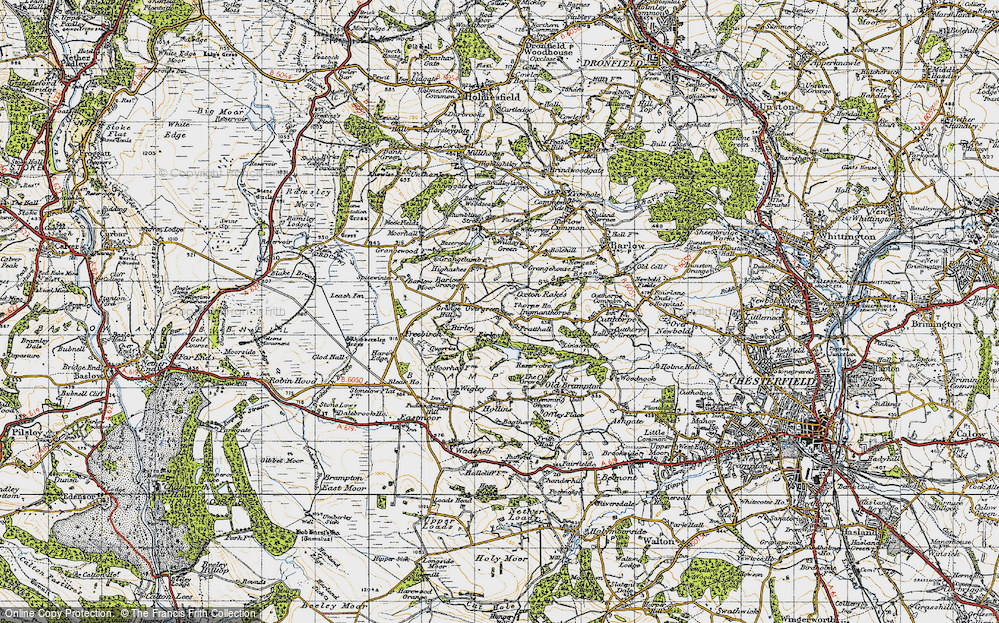 Old Map of Historic Map covering Pratthall in 1947