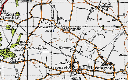 Old map of Oxwick in 1946
