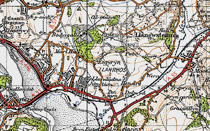 Old map of Pabo in 1947