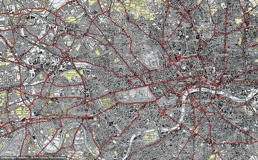 Old Map of Paddington, 1945 in 1945