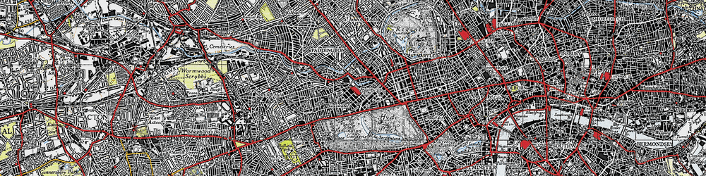 Old map of Paddington in 1945