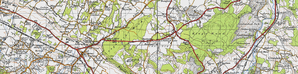 Old map of Paddock in 1940