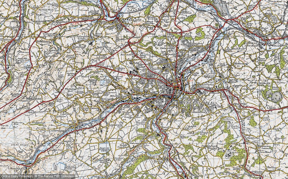 Old Map of Paddock, 1947 in 1947