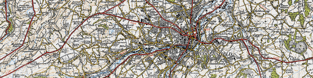 Old map of Paddock in 1947