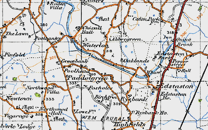 Old map of Paddolgreen in 1947