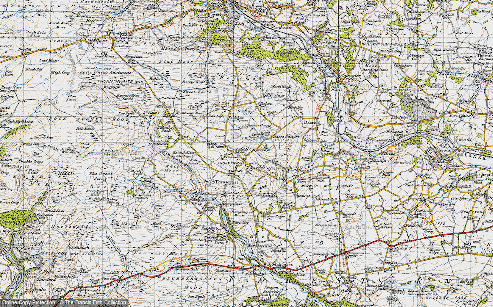 Old Map of Padside, 1947 in 1947