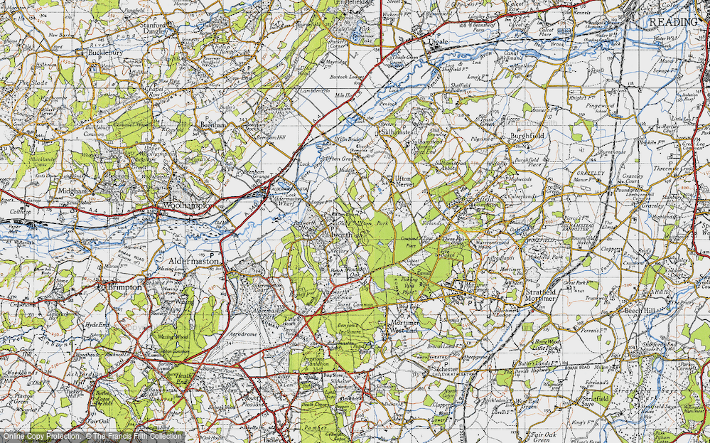 Old Map of Padworth, 1945 in 1945