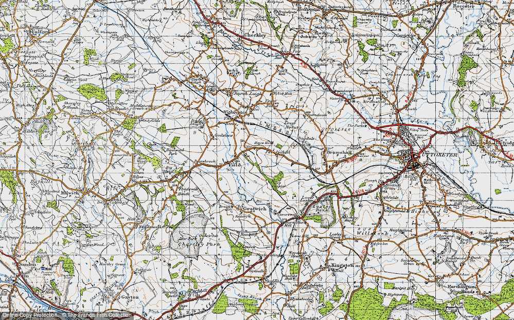 Old Map of Painleyhill, 1946 in 1946