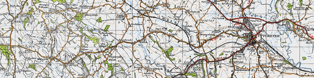 Old map of Painleyhill in 1946