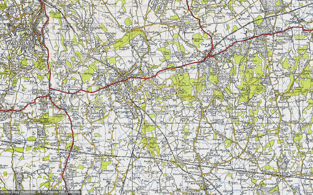 Old Map of Pains Hill, 1946 in 1946