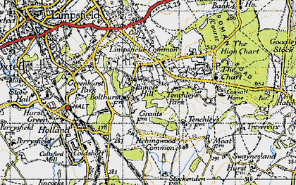Old map of Pains Hill in 1946