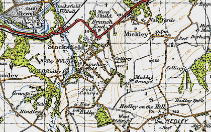 Old map of Painshawfield in 1947