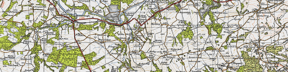 Old map of Painshawfield in 1947
