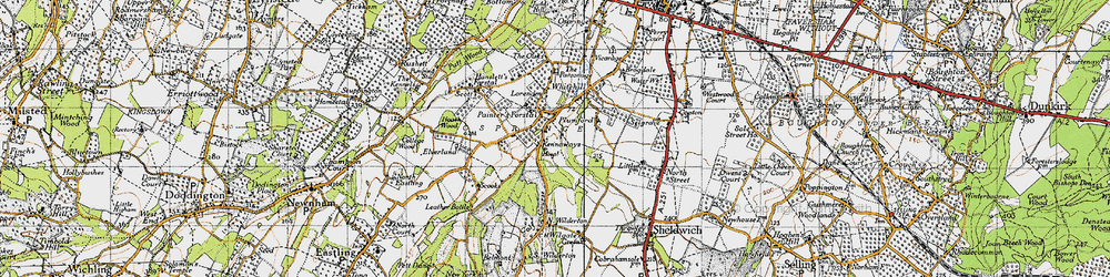 Old map of Painter's Forstal in 1946